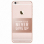 Baseus ultratenký ochranný kryt pre Apple iPhone 6 / 6S - Never give up - ružovo-zlatý