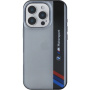 BMW IML Motorsport Vertical Stripe kryt pre iPhone 16 Pro - sivý
