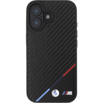 BMW M Carbon Tricolor Stripe kryt s MagSafe pre iPhone 16 - čierny