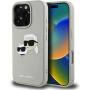 Karl Lagerfeld 3D Rubber Double Heads kryt pre iPhone 16 Pro Max - béžový