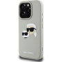 Karl Lagerfeld 3D Rubber Double Heads kryt pre iPhone 16 Pro Max - béžový