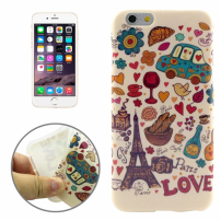 Gumový kryt s priehladným rámečkom pre Apple iPhone 6 / 6S - Paríž