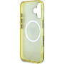 Guess IML 4G Glitter and Triangle Logo kryt s MagSafe pre iPhone 16 - hnedý