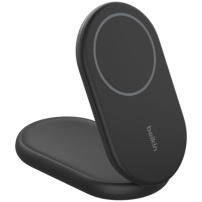 BELKIN Boost Charge Qi2 2v1 skladací magnetický bezdrôtový stojan pre iPhone / AirPods - 15W - čierny