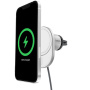 BELKIN Boost Charge Pre magnetický držiak do auta do ventilačnej mriežky s bezdrôtovým nabíjaním pre iPhone - strieborný