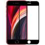 Tvrdené sklo 2,5D cez celý displej pre iPhone SE (2020/2022) - čierny rámček