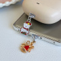 Záslepka proti prachu s príveskom do USB-C konektora pre Apple zariadenie - ruža v ráme