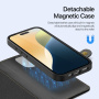 DUX DUCIS Lawa 2v1 odnímateľné flipové púzdro s MagSafe a peňaženkou pre iPhone 16 Pro - čierne