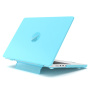 Matný transparentný kryt s vyklápacím stojanom pre MacBook Pro 16" (A2485 / A2780 / A2991 / A3186 / A3403 / A3428 / A3429) - modrý