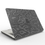 Matný priehľadný kryt s abstraktným motívom pre MacBook Pro 13" (A1425 / A1502) - čierny