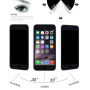 Ochranné tvrdené Anti-Spy sklo pre iPhone 7/8/SE (2020/2022) - čierne