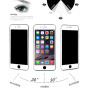 Ochranné tvrdené Anti-Spy sklo pre iPhone 7 / 8 / SE (2020/2022) - biele