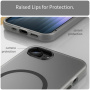 Matný priesvitný kryt s MagSafe pre iPhone 16e / 17e - sivý