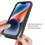 Nárazuvzdorný kryt s farebným rámčekom pre iPhone 16e / 17e - červený