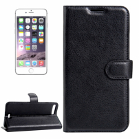 Kožené púzdro s integrovaným stojanom a priestorom na doklady pre Apple iPhone 8 Plus / 7 Plus - čierne