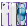Transparentný kryt s farebným rámčekom pre iPhone 16e / 17e - fialový