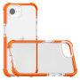 Transparentný kryt s farebným rámčekom pre iPhone 16e / 17e - oranžový