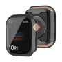 Metalické púzdro z mäkkého plastu s ochranou displeja pre Apple Watch 45mm - čierne