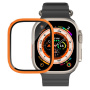 Tvrdené sklo s kovovým rámčekom pre Apple Watch Ultra 49mm - oranžové