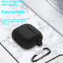Silikónový obal s karabínou a šnúrkou proti strate pre AirPods 4 / 5 - petrolejový