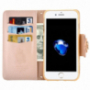 Kožené púzdro so vzorom s integrovaným stojanom a priestorom na doklady pre Apple iPhone SE (2020/2022) / 8 / 7 - zlaté