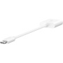 BELKIN RockStar audio a nabíjacia redukcia - 3,5 mm jack / USB-C na USB-C - biela