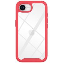 Nárazuvzdorný kryt s farebným rámčekom pre iPhone 16e / 17e - červený