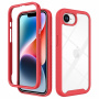 Nárazuvzdorný kryt s farebným rámčekom pre iPhone 16e / 17e - červený