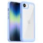Lesklý transparentný kryt s farebným rámčekom pre iPhone 16e / 17e - svetlo modrý