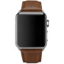 CRAZY HORSE remienok z PU kože pre Apple Watch 42mm / 41mm / 40mm / 38mm - hnedý