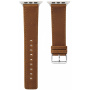 CRAZY HORSE remienok z PU kože pre Apple Watch 42mm / 41mm / 40mm / 38mm - hnedý