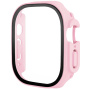 Silikónový remienok s puzdrom s tvrdeným sklom pre Apple Watch Ultra 49mm - ružový