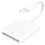 Čítačka SD kariet s lightning konektorom pre iPhone / iPad - biela