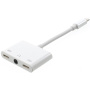 Redukcia lightning konektory 2x Lightning / jack 3,5 mm pre iPhone - biela
