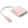 Redukcia z USB-C (Thunderbolt 3) na DVI port pre MacBook – 10cm – ružovo-zlatá