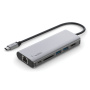 BELKIN 6 v 1 hub 4K HDMI / USB-C PD 3.0 / 2× USB-A 3.0 / RJ45 / SD čítačka s konektorom USB-C pre iPad / MacBook - strieborný