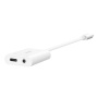 BELKIN RockStar audio a nabíjacia redukcia - 3,5 mm jack / USB-C na USB-C - biela