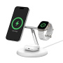 BELKIN Boost Charge Pro Qi2 3v1 magnetický bezdrôtový stojan pre iPhone / Apple Watch / AirPods - 15W - biely