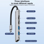 OTG-019X 5v1 hub - 3,5 mm jack / 2x USB-C / 2x USB-A na USB-C - tmavošedý