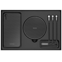 NILLKIN 3v1 darčeková kazeta (ochranný kryt / bezdrôtová nabíjačka / nabíjací kábel) pre iPhone XR - čierna