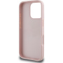 Guess Grained Roses 4G Metal Logo kryt pre iPhone 16 Pro - ružový