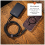 FIXED 2v1 opletený nabíjací a dátový kábel - USB-C na USB-C / Lightning - 3 m - tmavo šedý