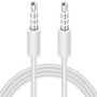 Prepájací kábel AUX - jack 3,5mm pre iPhone / iPad / iPod - 1m - biely