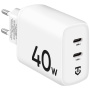 Tactical Base Plug Dual nabíjací adaptér s portami 2x USB-C - 40W - biely