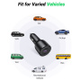 UGREEN autonabíjačka s portami 2x USB-C / USB-A - 65W - čierna