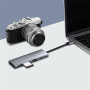 YME68 9v1 hub - slot na SD / TF kartu / HDMI / 3,5 mm jack / 2x USB-C / 3x USB-A na USB-C pre MacBook - sivý