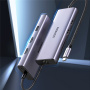 UGREEN CM490 9v1 hub - slot na SD / TF kartu / RJ45 / 2x HDMI / USB-C / 3x USB-A na USB-C - tmavo šedý
