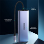 UGREEN CM490 9v1 hub - slot na SD / TF kartu / RJ45 / 2x HDMI / USB-C / 3x USB-A na USB-C - tmavo šedý