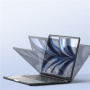 DUX DUCIS LCGM Series lesklý transparentný kryt pre MacBook Air 15" (A2941 / A3114 / A3241 / A3448) - čierny