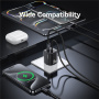 USAMS CC261 sada adaptéra s portom USB-C a integrovaného kábla USB-C - 20W - 1,2 m - tmavo šedá